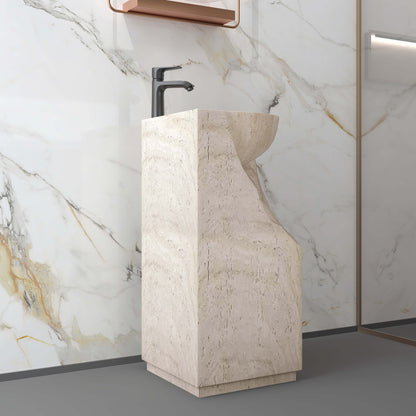 Medunjess 15.9''x34.1'' Menhir Pedestal Basin