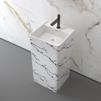 Medunjess 16.7''x34.2'' Pilar Pedestal Basin