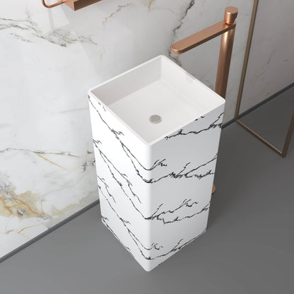 Medunjess 15.7''x31.4'' Stela Pedestal Basin