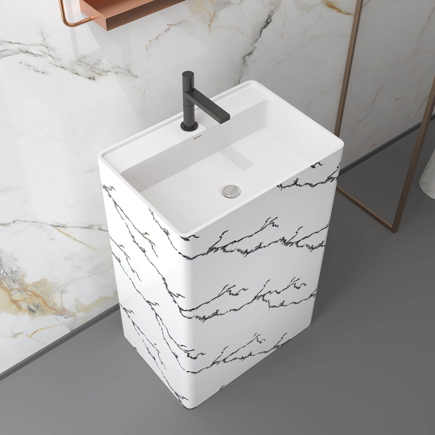 Medunjess 23.6''x34.2'' Stylite Pedestal Basin