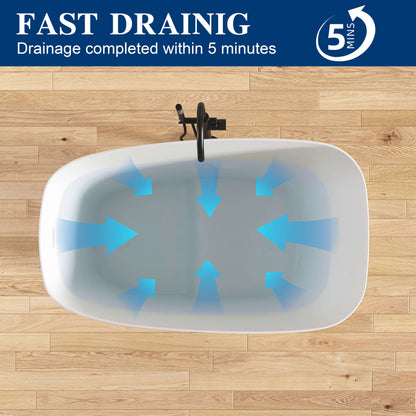 Medunjess 51" Japanese Soaking Tub Freestanding ECO-Friendly