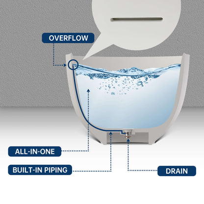 Medunjess Freestanding Bathtub Solid Surface Serenity Wave Bathtub