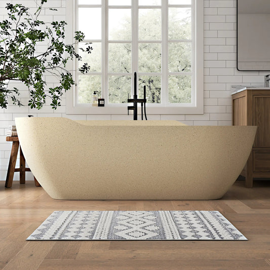Medunjess 71" Petrichor Freestanding Terrazzo bathtub
