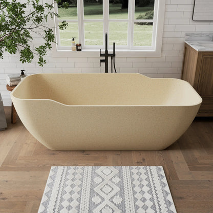 Medunjess 71" Petrichor Freestanding Terrazzo bathtub